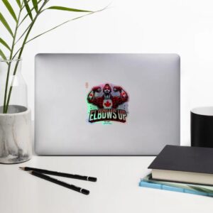 Elbows Up Holographic Stickers