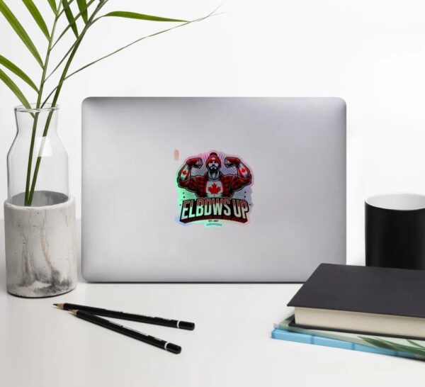 Elbows Up Holographic Stickers