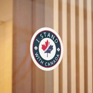 I stand with Canada sticker, Elbows Up Canada