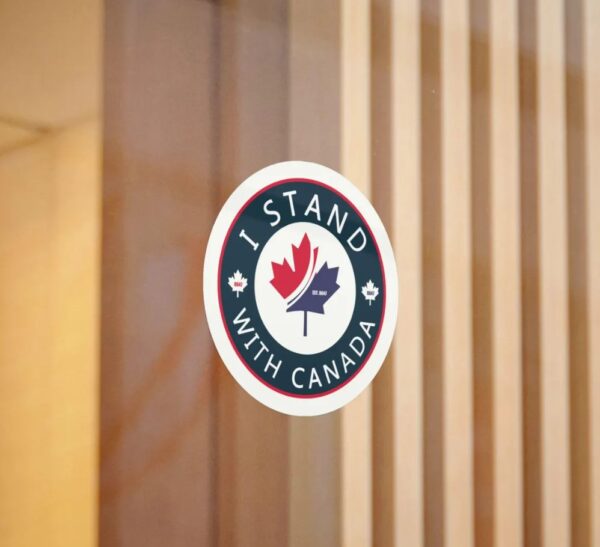 I stand with Canada sticker, Elbows Up Canada
