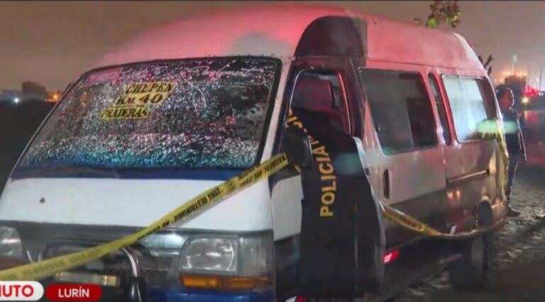 Asesinan a chofer y copiloto de combi en ruta Chepén–Lurín: pasajeros heridos y denuncias de extorsión