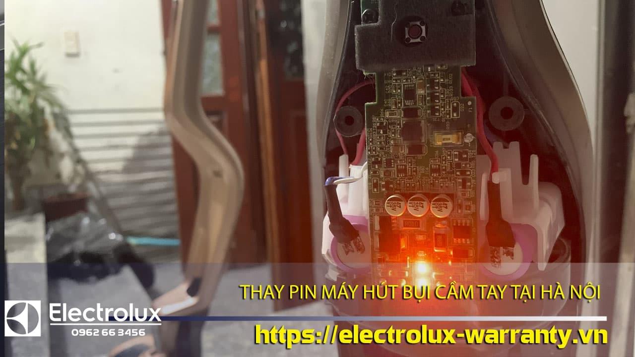 Replacement battery for Electrolux vacuum cleaner repair in Hanoi, Vietnam.