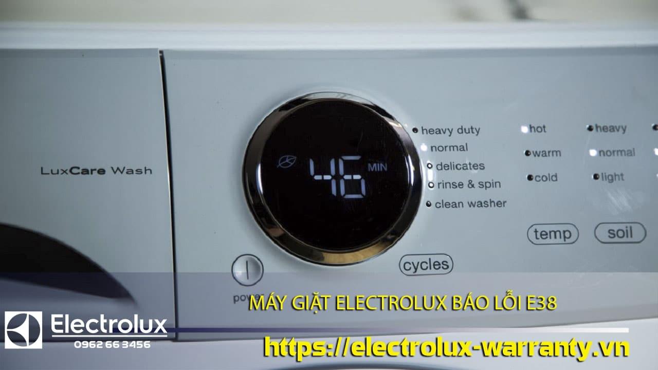 Dryer machine with digital control panel displaying 46 minutes, part of Electrolux laundry appliances.