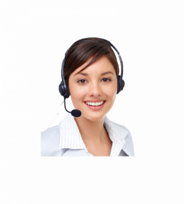 Customer support representative wearing headset for Electrolux warranty assistance.