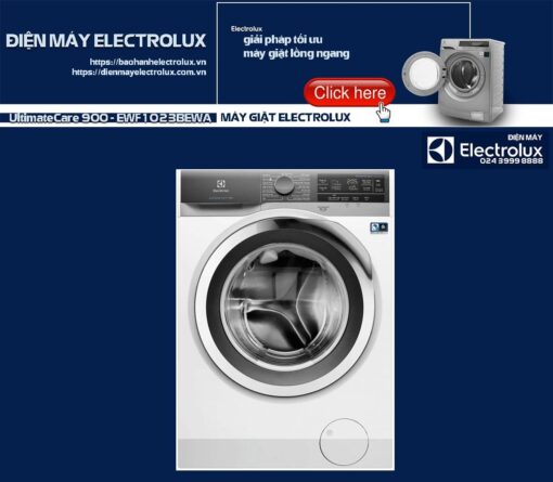 Electrolux front-loading washing machine with modern design, digital display, and user-friendly controls for efficient laundry care. Perfect for home use with reliable warranty service.
