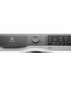 Electrolux washing machine control panel with warranty service options and digital display for reliable laundry care.