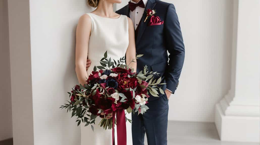 elegant jewel tone winter florals