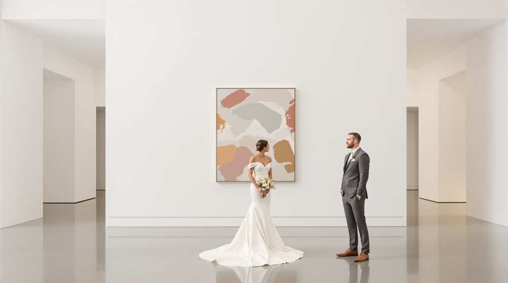 harmonious museum wedding colors