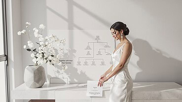 Bridal wedding dress with elegant design and flowing fabric, perfect for a sophisticated wedding loo.