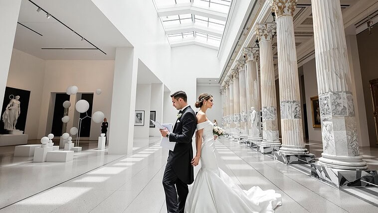 museum style wedding choices
