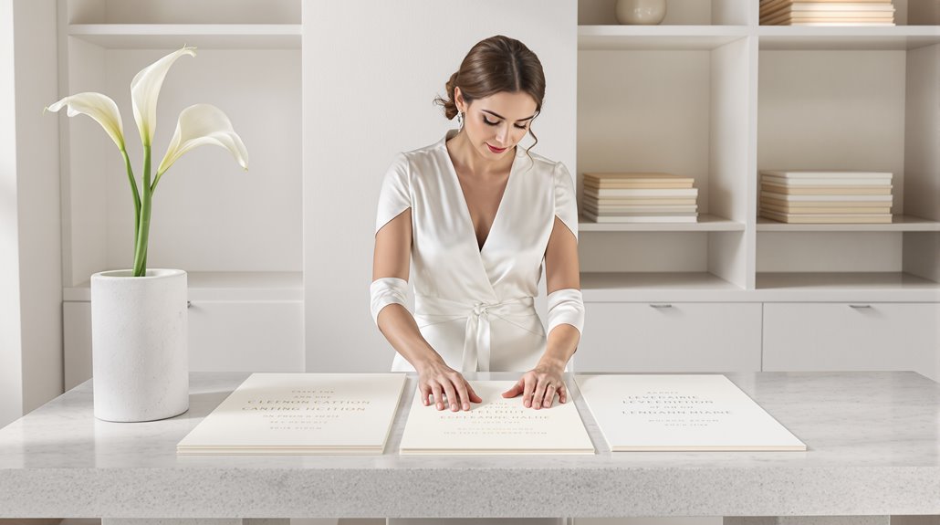 tactile artisanal wedding invitations