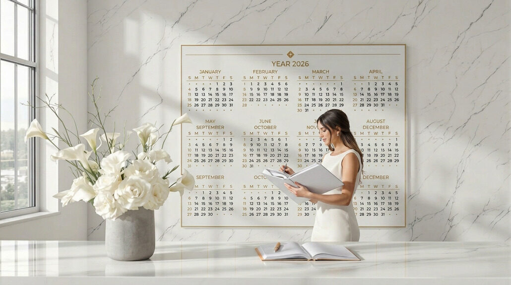 twelve month wedding planning timeline