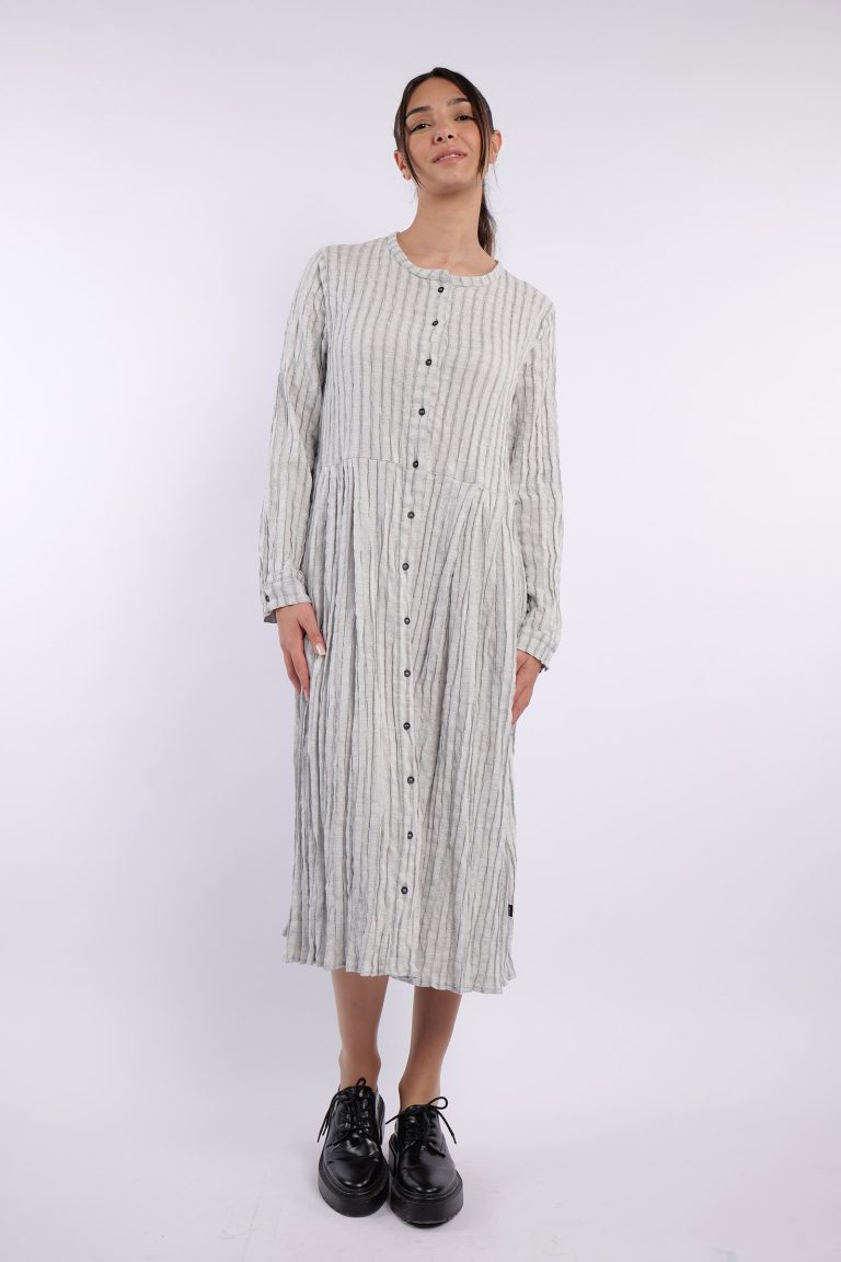 KLEID MALEHA AUS STRUKTURWARE MIT NADELSTREIFEN
