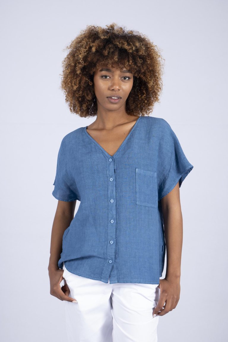 Bluse Igota aus 100% Leinen
