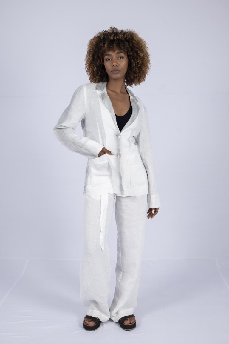 Blazer Bangui aus 100% Leinen mit Spraydruck