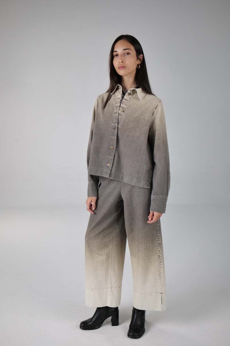 Bluse Trakai mit Denim Degrade Digital Druck