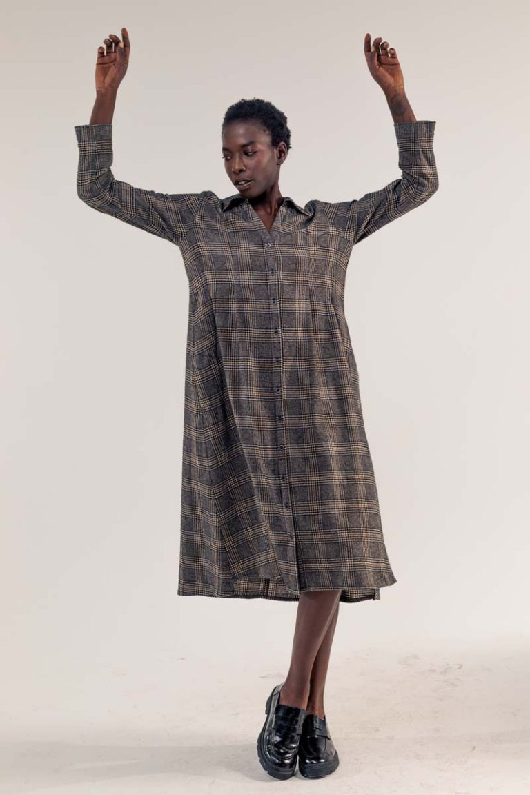 Glencheck Kleid Kisa