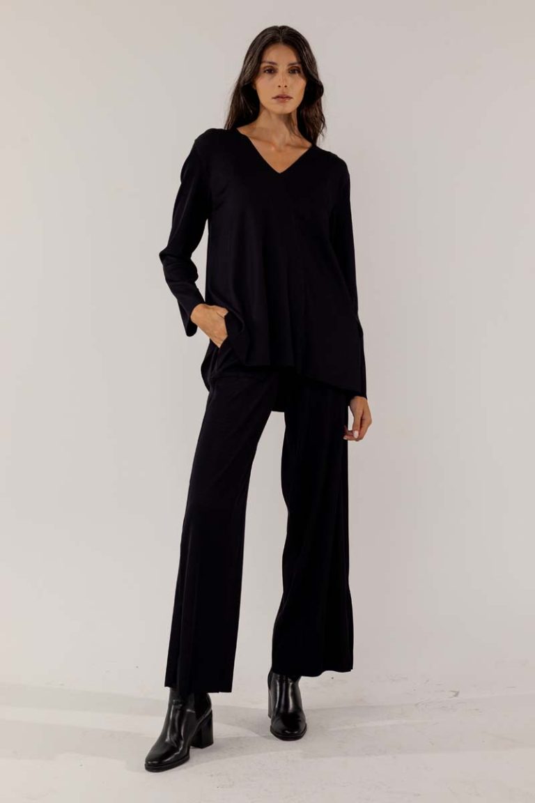 Shirt Smilan aus gerippter, recycelter Mikrofaser