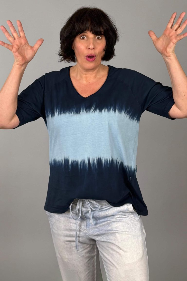 The Batik Shirt blau