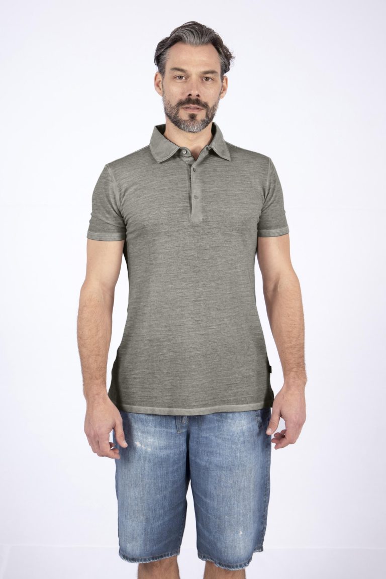 Shorts Adrien aus Leinen mit Jeans Digitaldruck