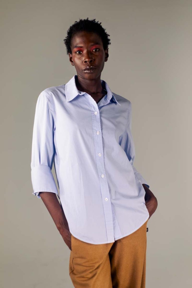BLUSE PIRESTI AUS BIO-POPELINE