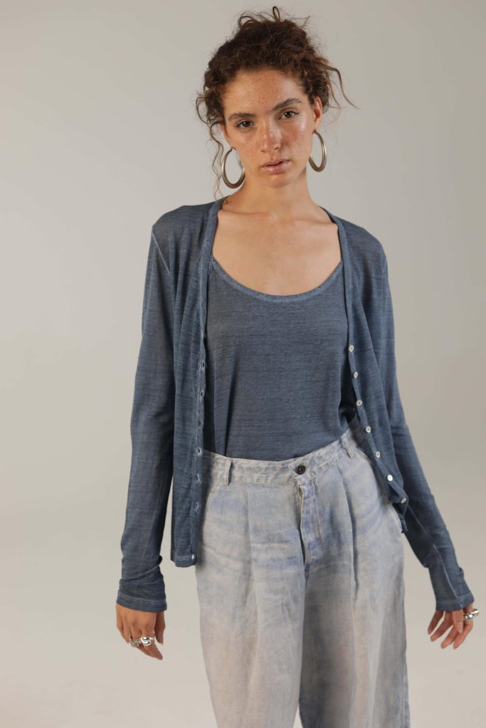 Cardigan Napulan aus Hanf mit Bio-Baumwolle