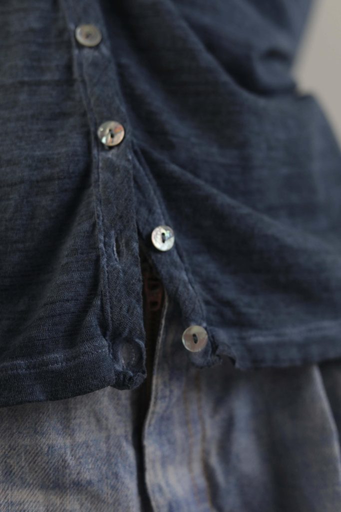 Cardigan Napulan aus Hanf mit Bio-Baumwolle