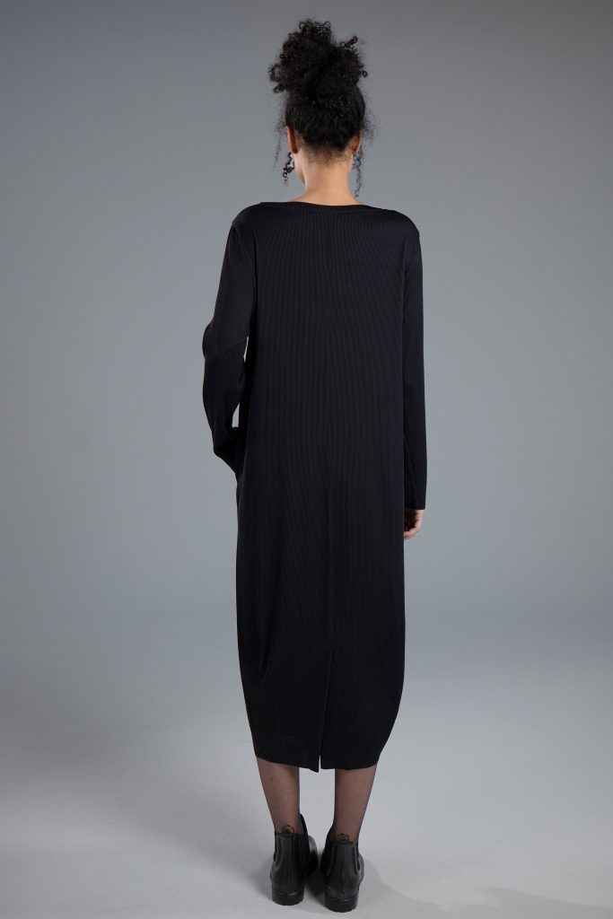 Kleid Vernie aus gerippter, recycelter Mikrofaser