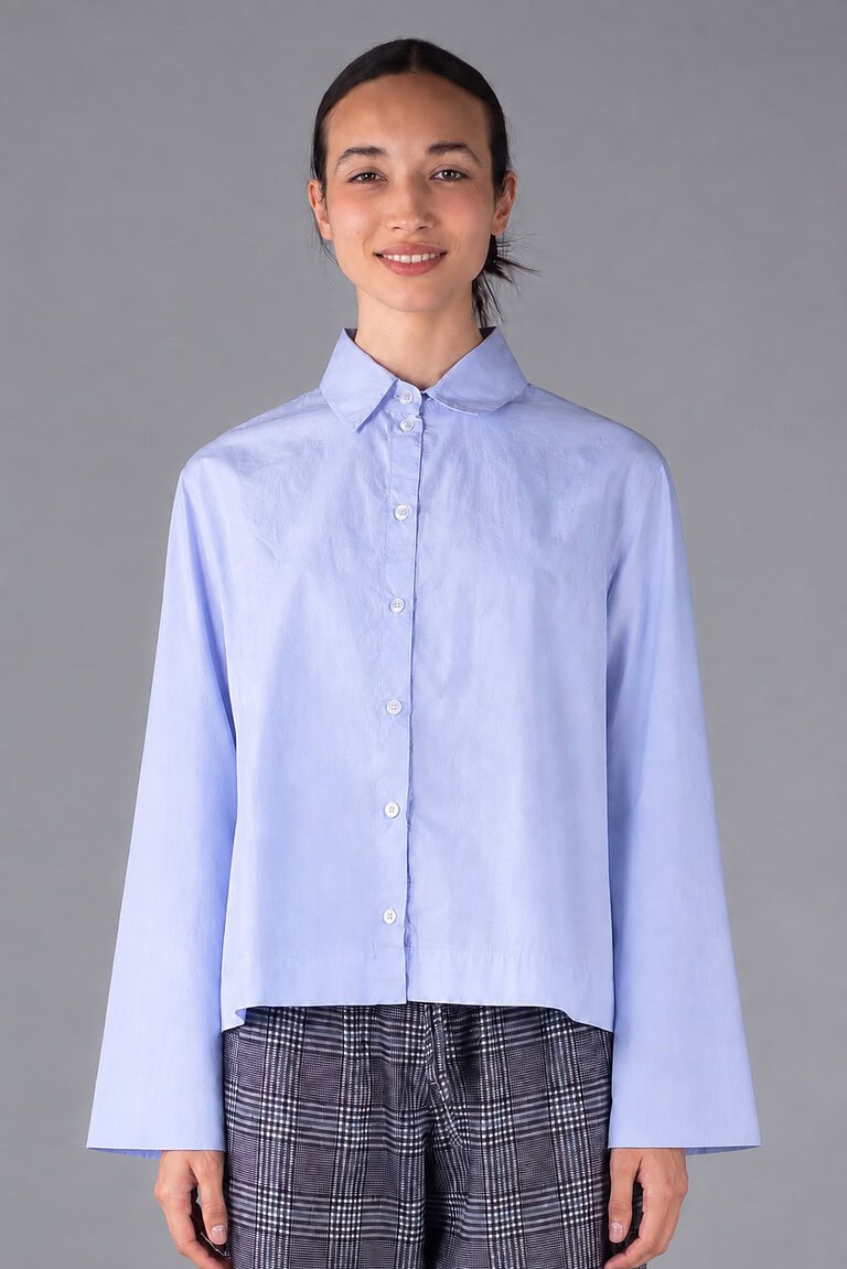 Bluse Tege longsleeve aus Bio-Popeline