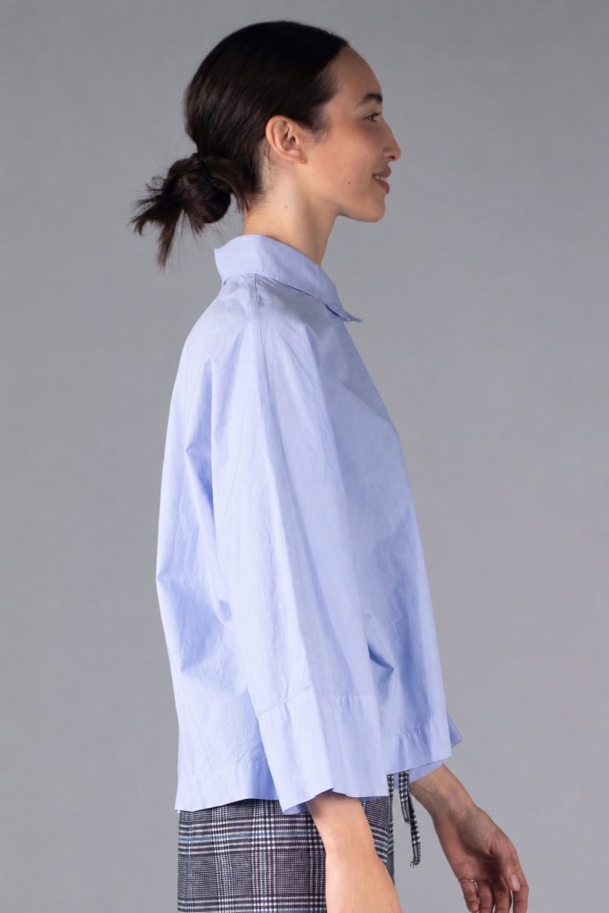 Bluse Tege longsleeve aus Bio-Popeline