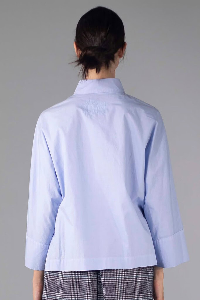 Bluse Tege longsleeve aus Bio-Popeline