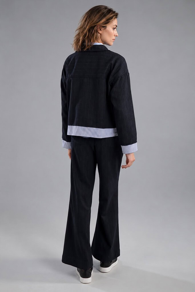 Jacke Manubu aus Wolle mit Nadelstreifen