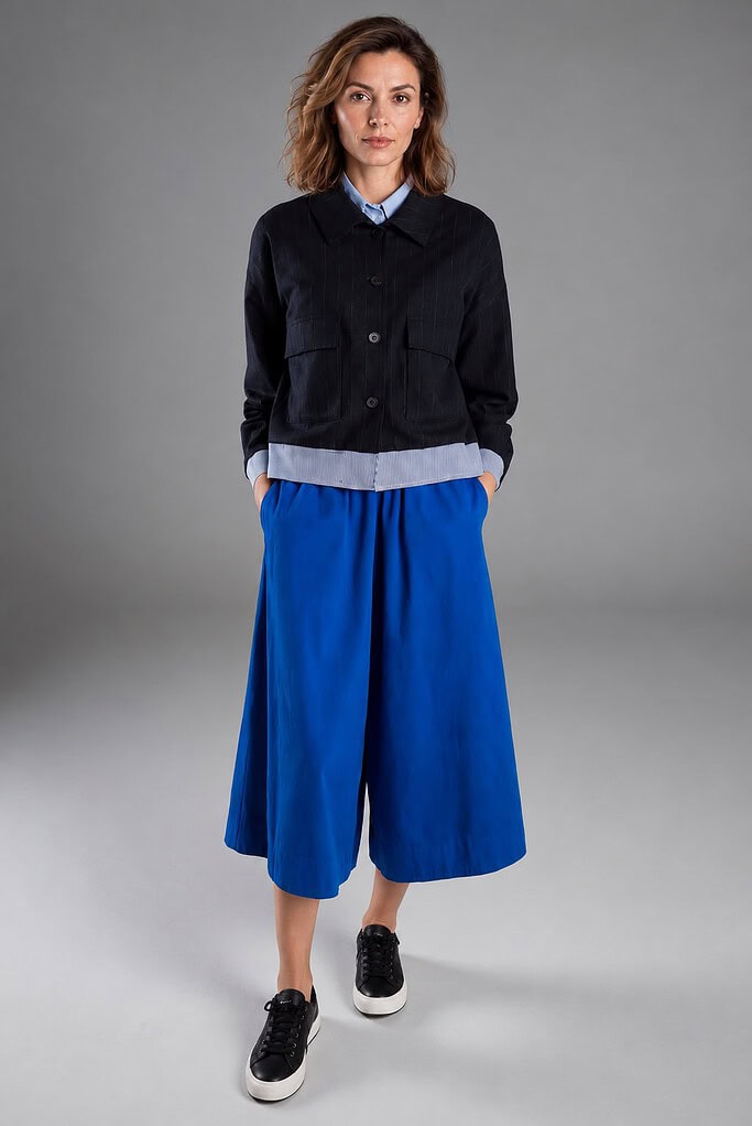 Jacke Manubu aus Wolle mit Nadelstreifen