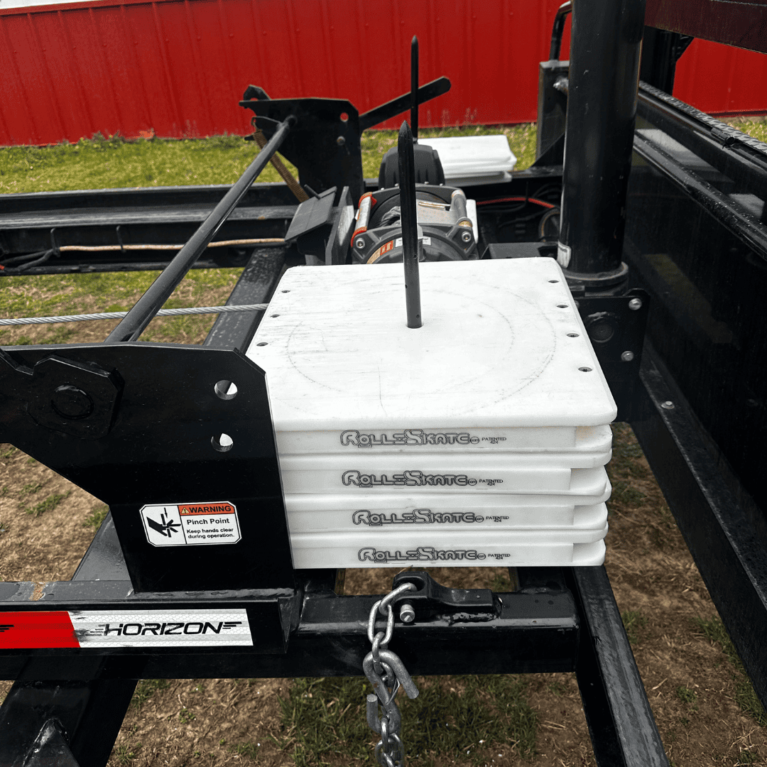 Heavy-duty dumpster rental equipment on a trailer for home renovation projects.