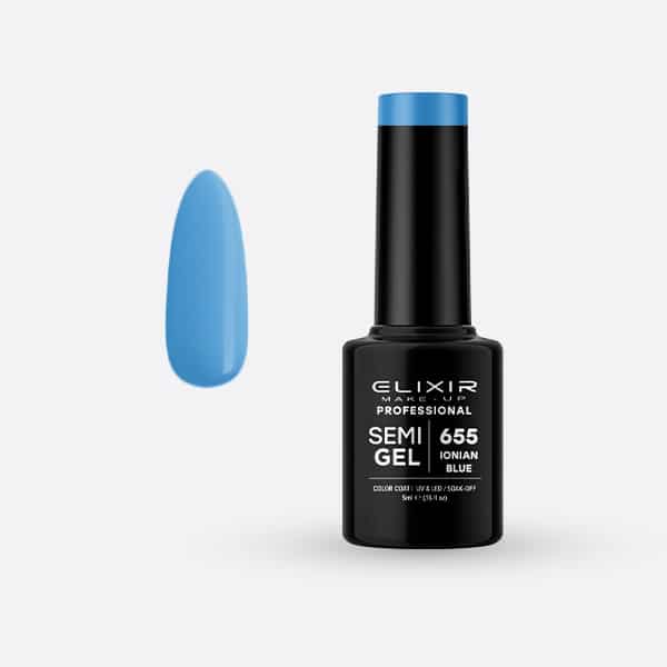 Ημιμόνιμο βερνίκι 5ml - #655 (Ionian Blue) 1 Ημιμόνιμο βερνίκι 5ml – #655 (Ionian Blue)