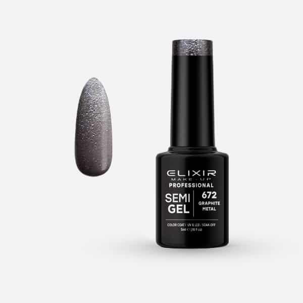 Ημιμόνιμο βερνίκι 5ml – #672 (Graphite Metal) 1 Ημιμόνιμο βερνίκι 5ml – #672 (Graphite Metal)