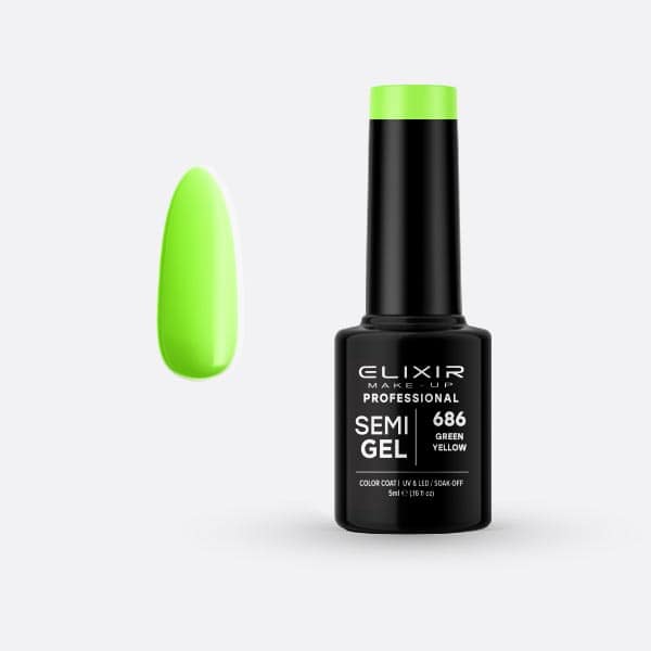 Ημιμόνιμο βερνίκι 5ml – #686 (Green Yellow) 1 Ημιμόνιμο βερνίκι 5ml – #686 (Green Yellow)
