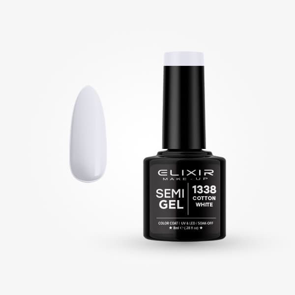 Ημιμόνιμο βερνίκι 8ml - #1338 Cotton white 1 Ημιμόνιμο βερνίκι 8ml - #1338 Cotton white