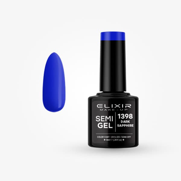 Ημιμόνιμο βερνίκι 8ml - #1398 Dark sapphire 1 Ημιμόνιμο βερνίκι 8ml - #1398 Dark sapphire