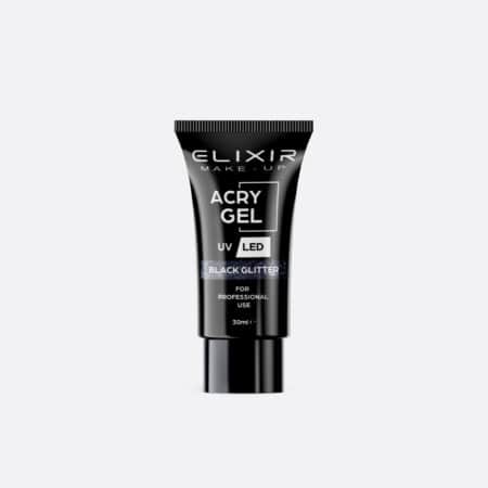 AcryGel #715 - Black Glitter - 30gr