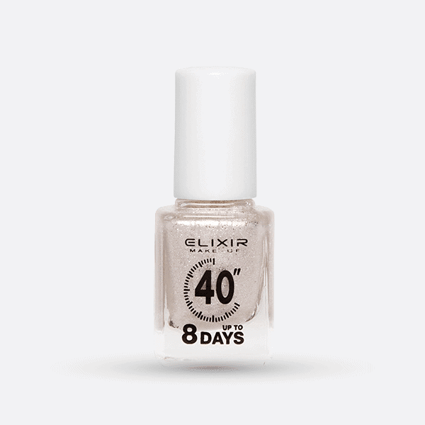 Βερνίκι 40" & Up to 8 Days - #393 (Glitter Platinum) 2 Elixir days elixir