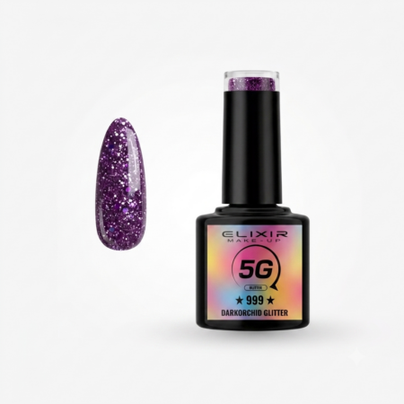Ημιμόνιμο βερνίκι 8ml - #999 Darkorchid Glitter