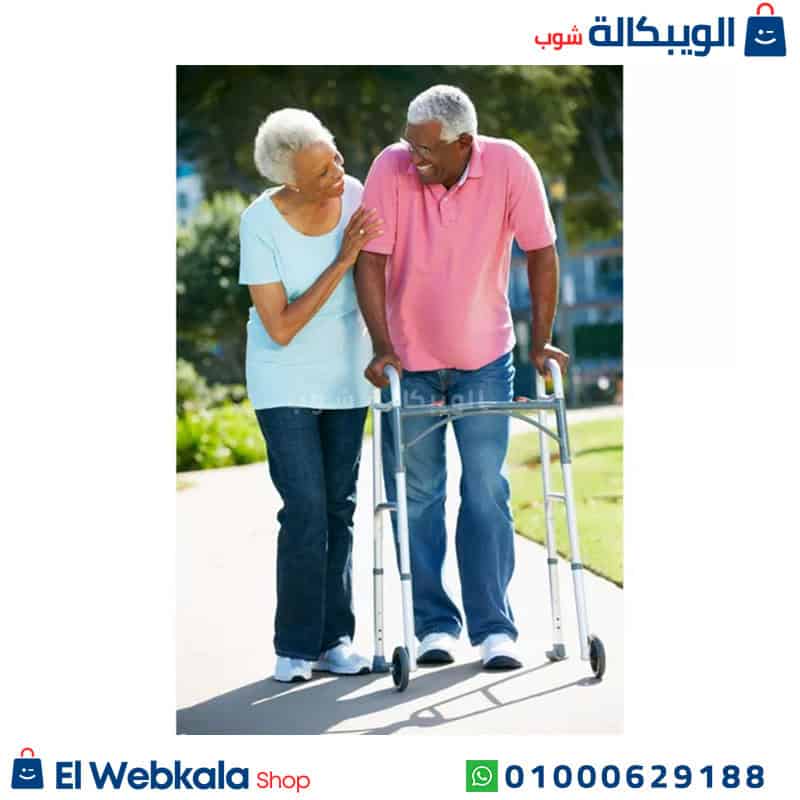 Drive Folding Steel Walker (1) مشاية لكبار السن بعجل