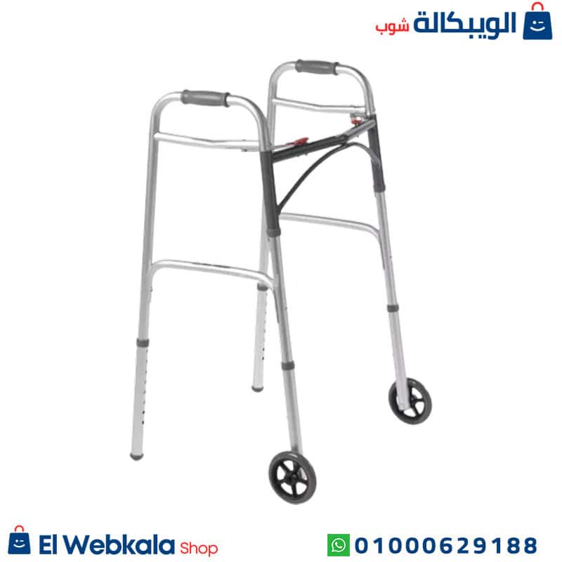 Drive Folding Steel Walker (2) مشاية لكبار السن بعجل