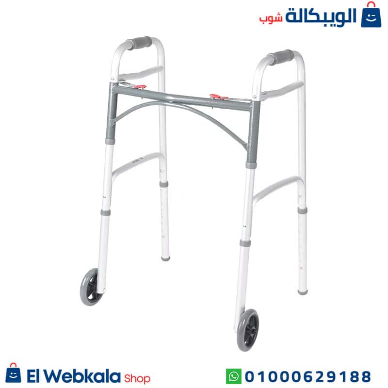 Drive Folding Steel Walker (3) مشاية لكبار السن بعجل