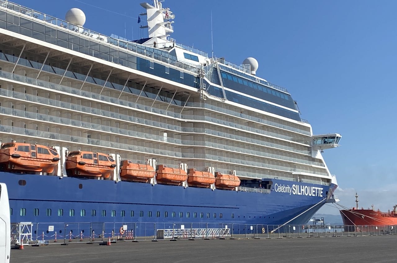 Celebrity Silhouette Ship Blue Hull