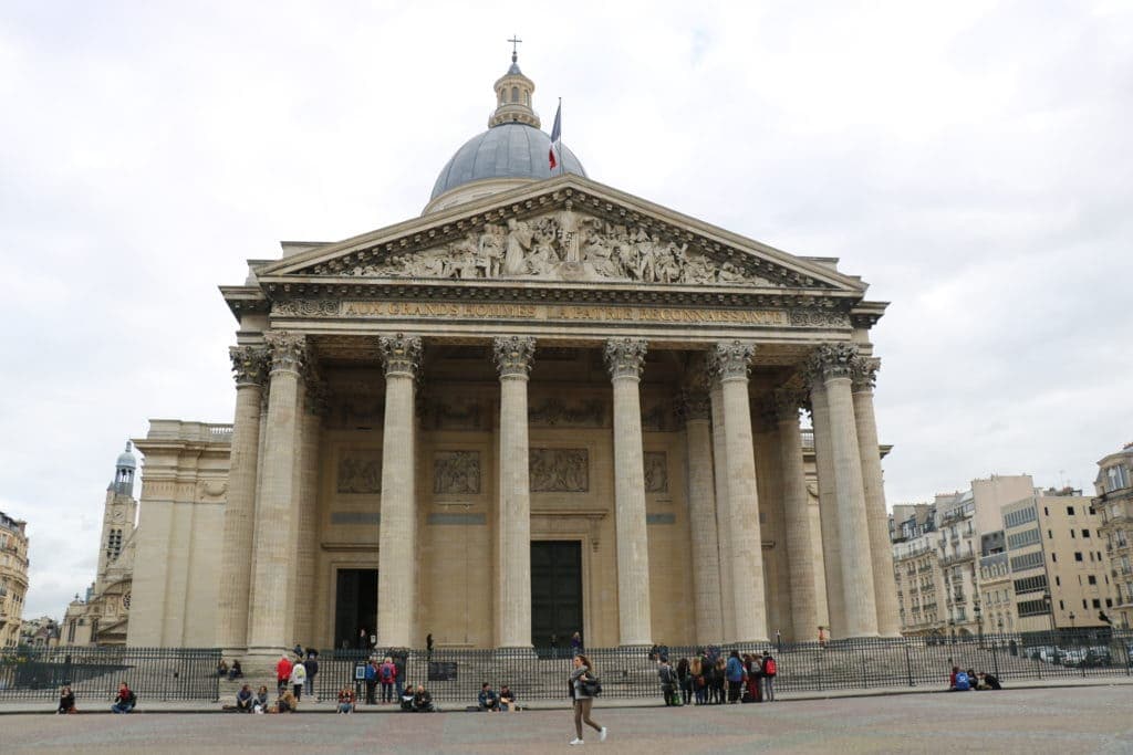 The exterior of the Pantheon building