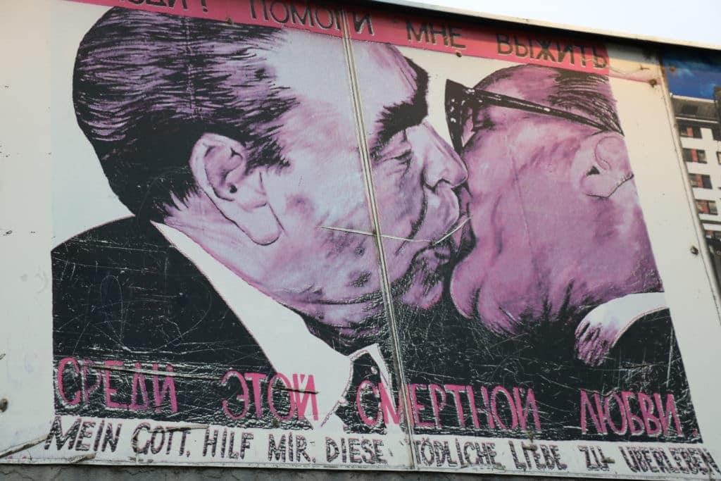The East and West Berlin Leaders Embrace