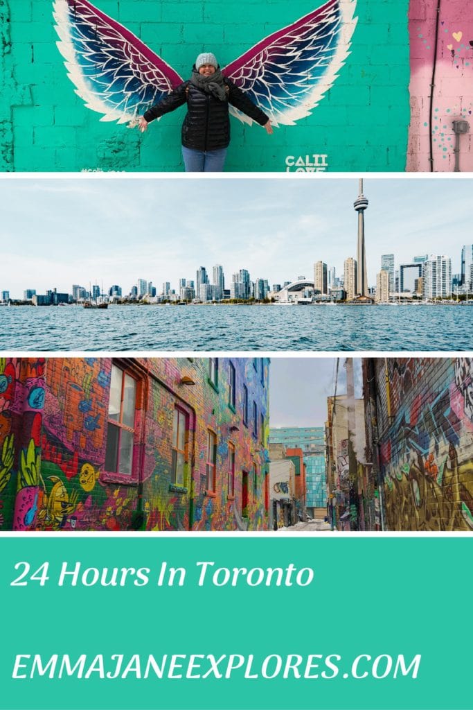24 Hours In Toronto - Emma Jane Explores. I take you on a journey to Graffiti Alley, Distillery District, CN Tower, Blue Jays Stadium and more.