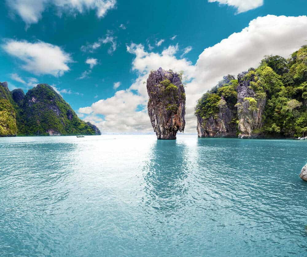 Limestone cliffs in Halong Bay